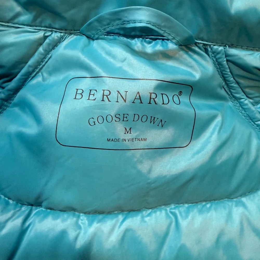 Bernardo Goose Down Lightweight Puffer Quilted Layer Blue Zip‎ Up Vest Women's M - Picture 8 of 13